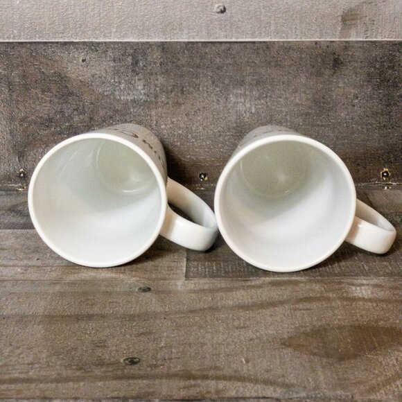 RUM CHATA TALL 14 OZ COFFEE MUGS CERAMIC SET OF 2 TEA CUP DINER BAR RETRO - Picture 5 of 7